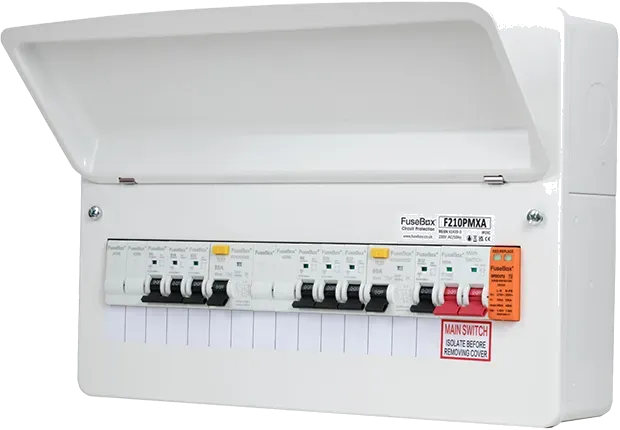 DUAL RCD 10WAY T2 2x 80A 30MA TYPE A (INC 6 M | Fusebox